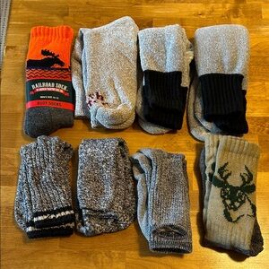 Men's Boot Socks - Gray and Black